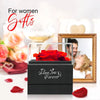 WILDLOVE Preserved Real Rose with I Love You Necklace