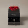 WILDLOVE Preserved Real Rose with I Love You Necklace