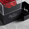 WILDLOVE Preserved Real Rose with I Love You Necklace